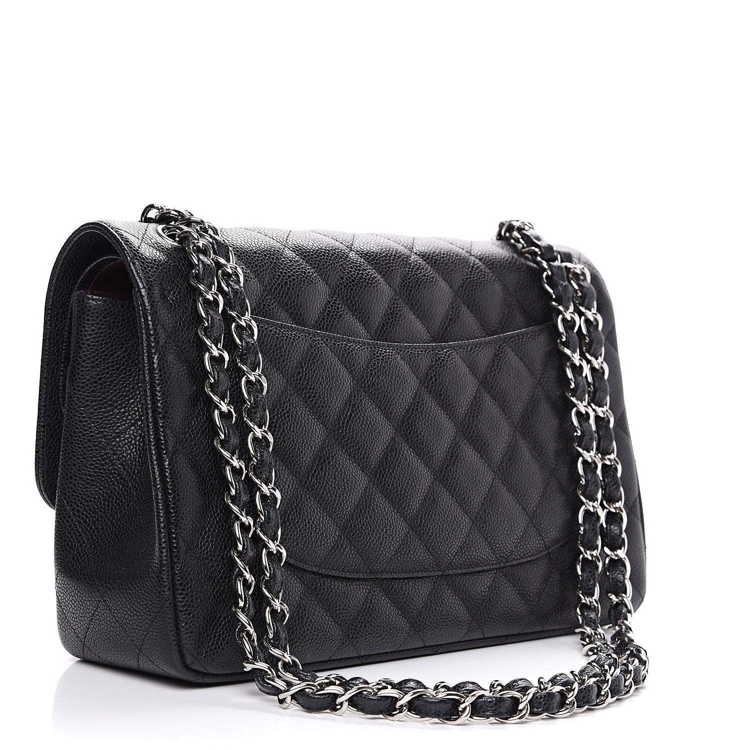 Chanel Caviar Quilted Jumbo Double Flap Black 2 of 14