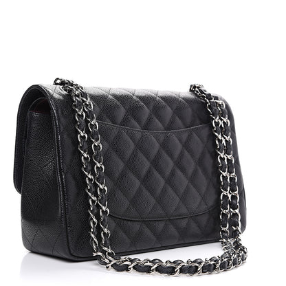 Chanel Caviar Quilted Jumbo Double Flap Black 2 of 14