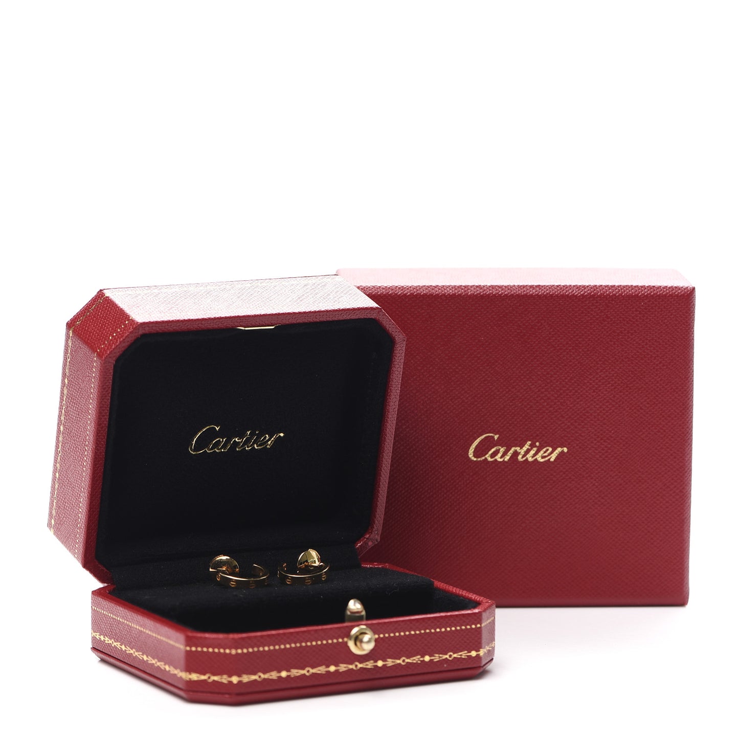 18K Yellow Gold Small LOVE Hoop Earrings