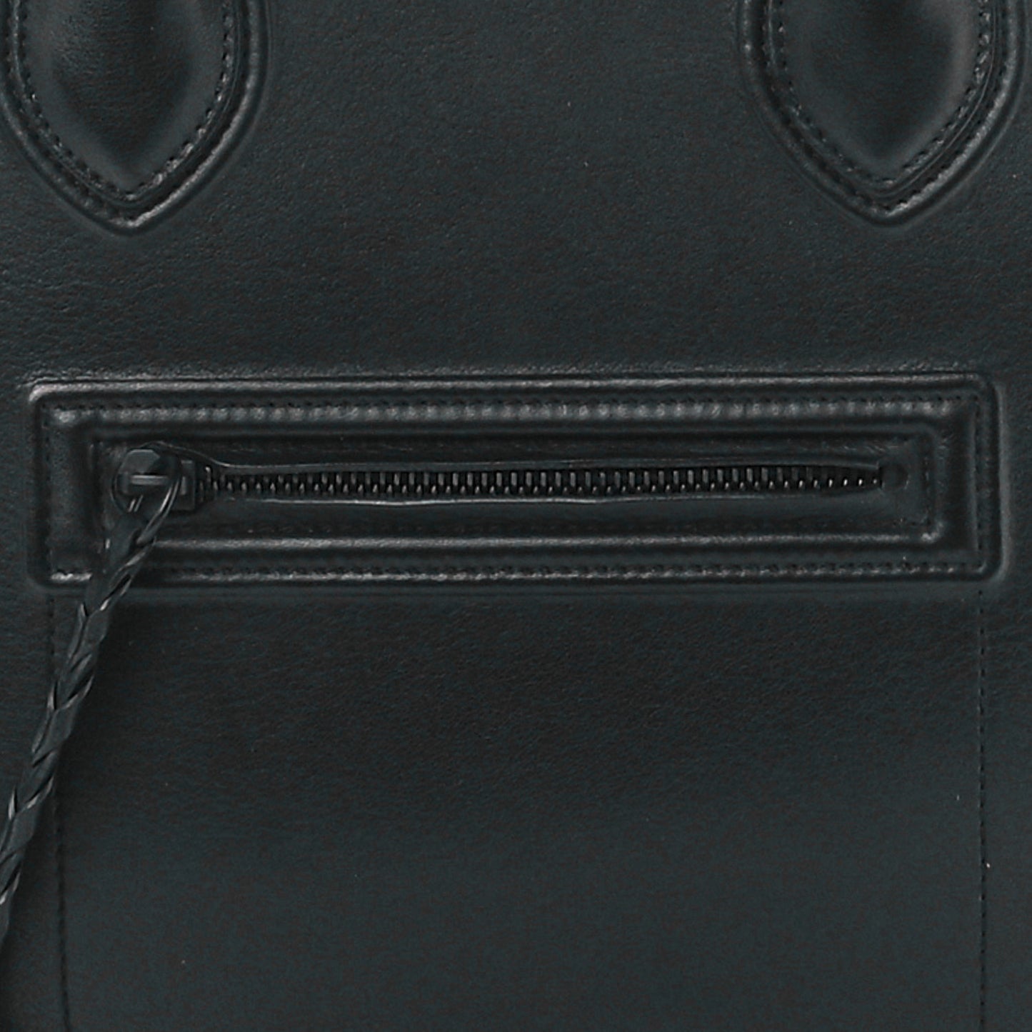Grained Calfskin Medium Phantom Luggage Black