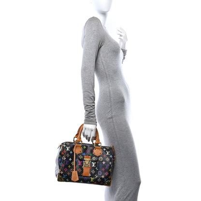 Louis Vuitton Monogram Multicolor Speedy 30 Black 2 of 13
