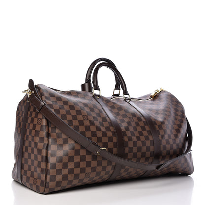 Louis Vuitton Damier Ebene Keepall Bandouliere 55 3 of 9