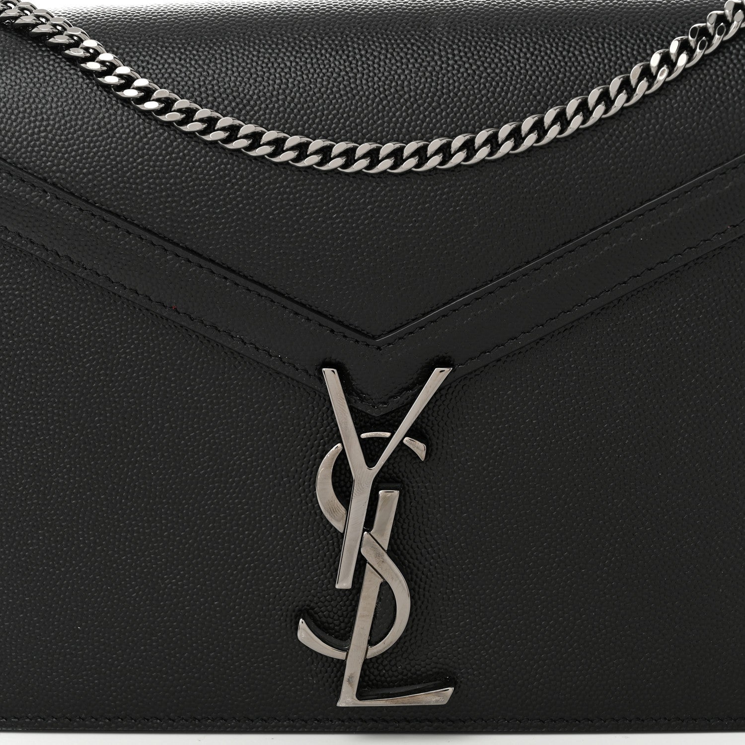 Saint Laurent Grain De Poudre Monogram Cassandra Clasp Bag Black 8 of 10