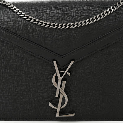 Saint Laurent Grain De Poudre Monogram Cassandra Clasp Bag Black 8 of 10