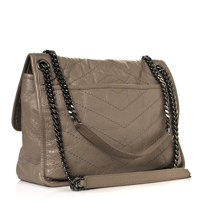 Saint Laurent Crinkled Calfskin Matelasse Monogram Medium Niki Chain Satchel 3 of 13