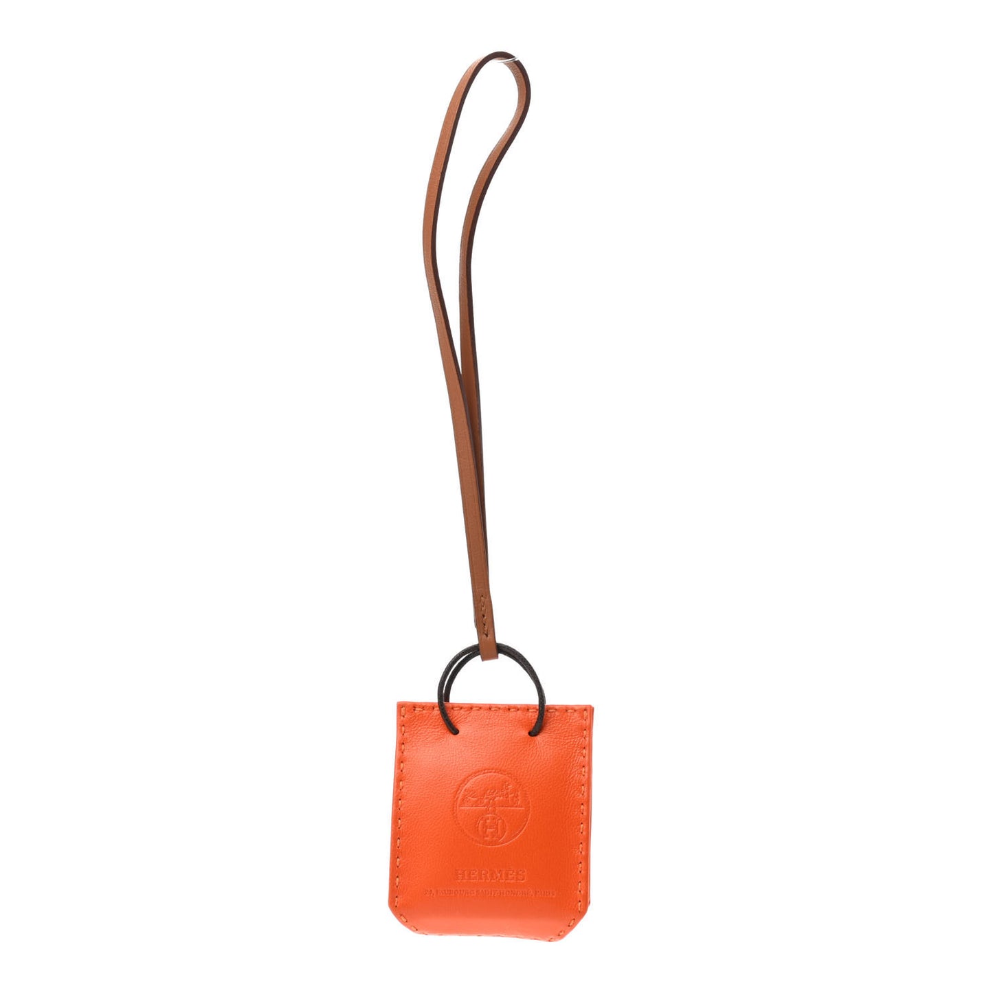 Milo Lambskin Swift Shopping Bag Charm Feu Gold
