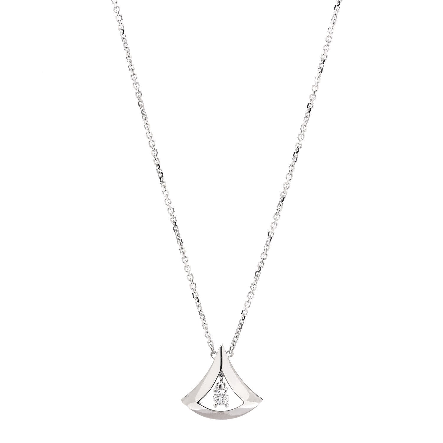 Bulgari 18K White Gold Diamond Divas' Dream Openwork Necklace 1 of 6