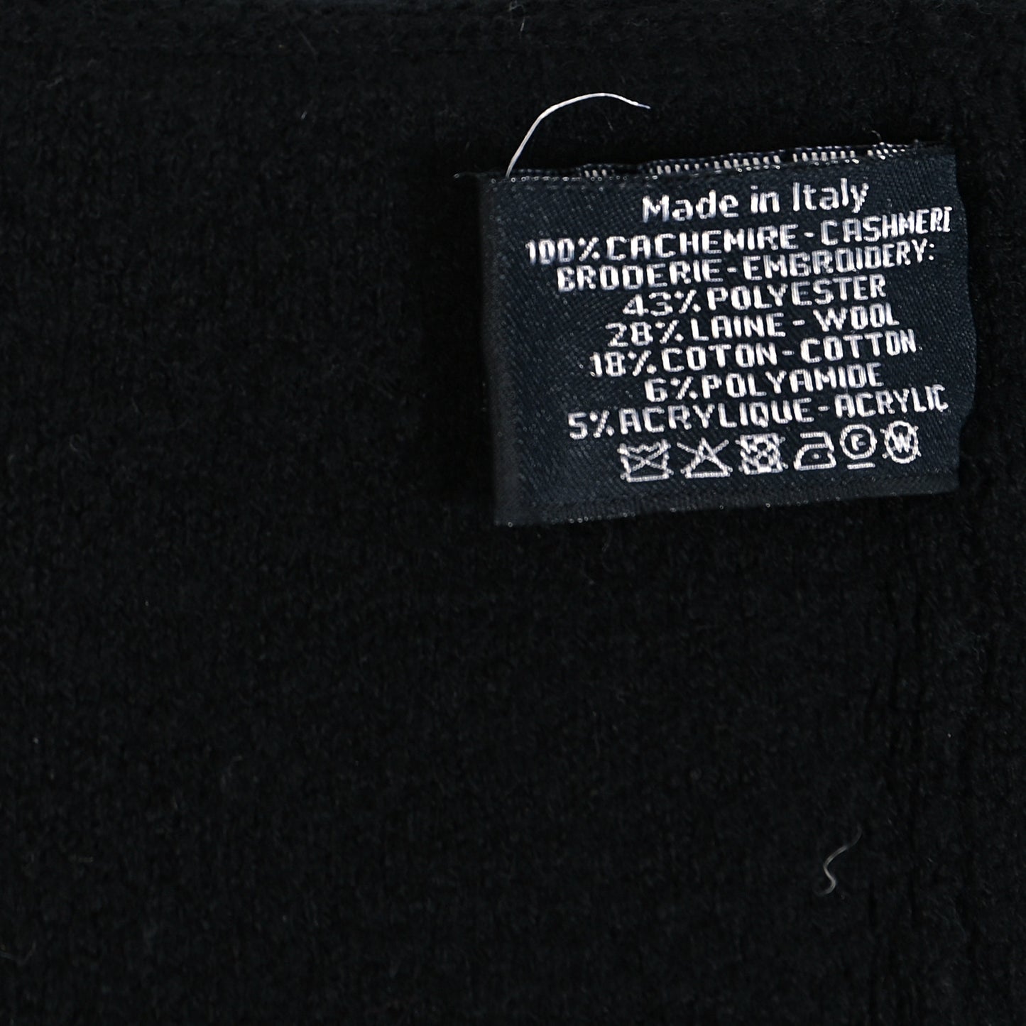 Cashmere Tweed CC Gloves Black