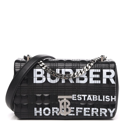 Burberry Patent Quilted Horseferry Print Small Lola Bag Black 1 of 10