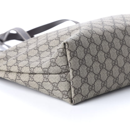 Gucci GG Supreme Monogram Medium Zippered Shopping Tote Dark Brown 6 of 10