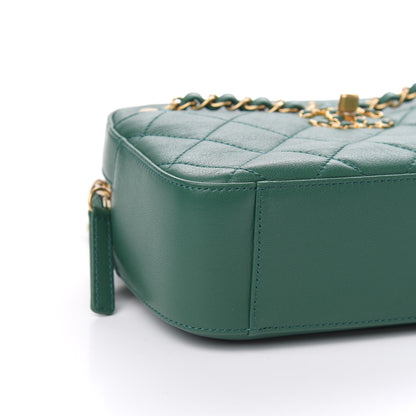 Chanel Goatskin Quilted Chain Infinity Camera Case Green 8 of 11