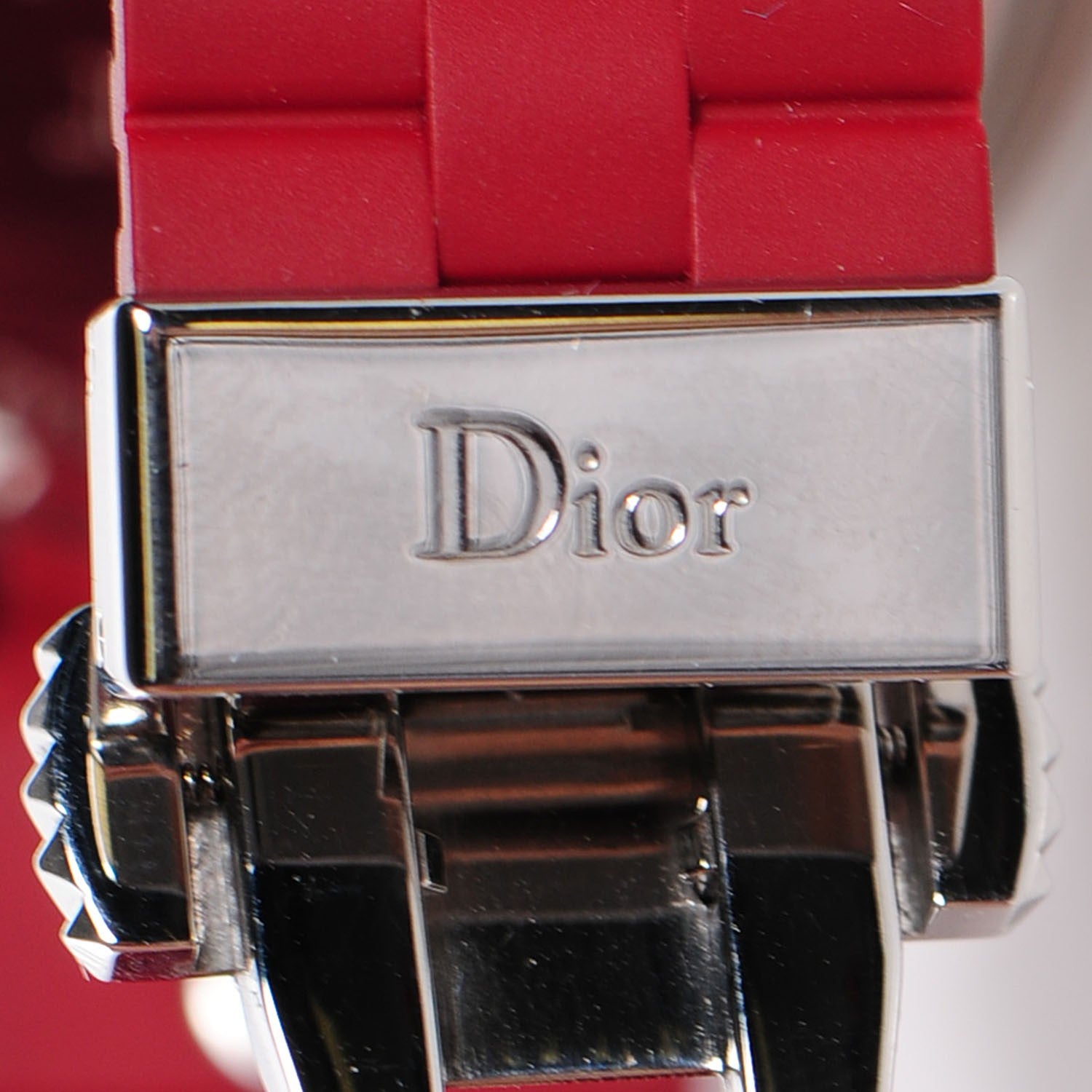 Christian Dior Stainless Steel Diamond Ruby 38mm Christal Watch 4 of 8