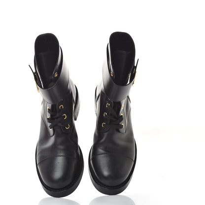 Louis Vuitton Calfskin Wonderland Ranger Boots 39 Black 5 of 14