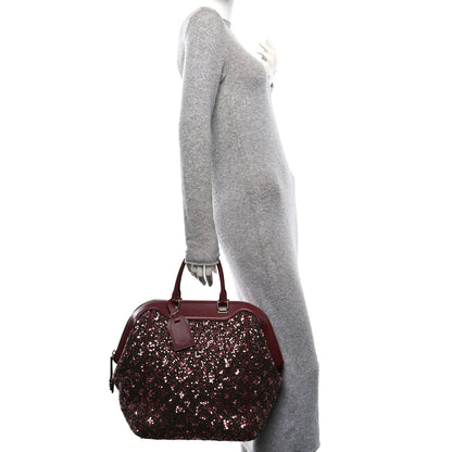 Louis Vuitton Sequin Monogram Sunshine Express North South Burgundy 3 of 12