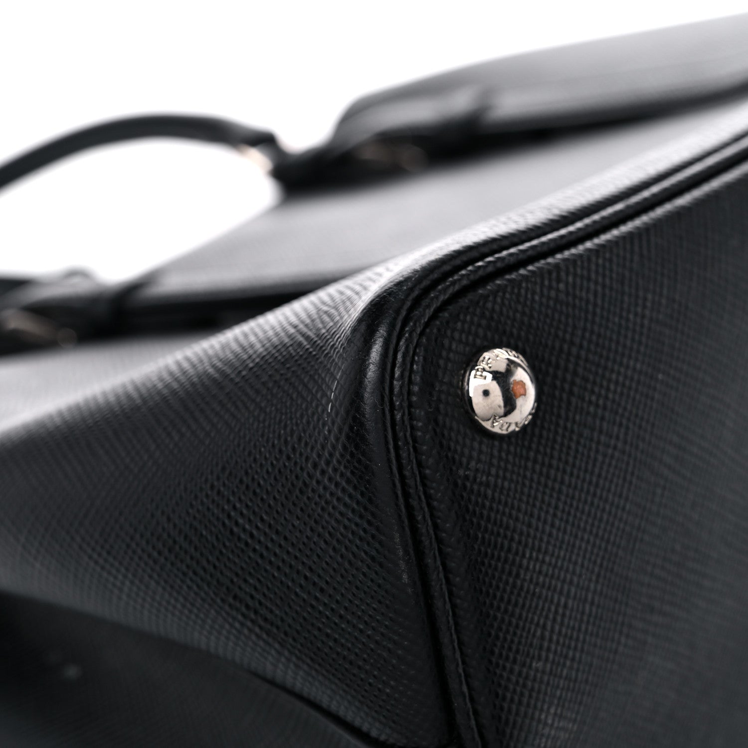 Prada Saffiano Cuir Medium Double Handle Tote Black 10 of 25