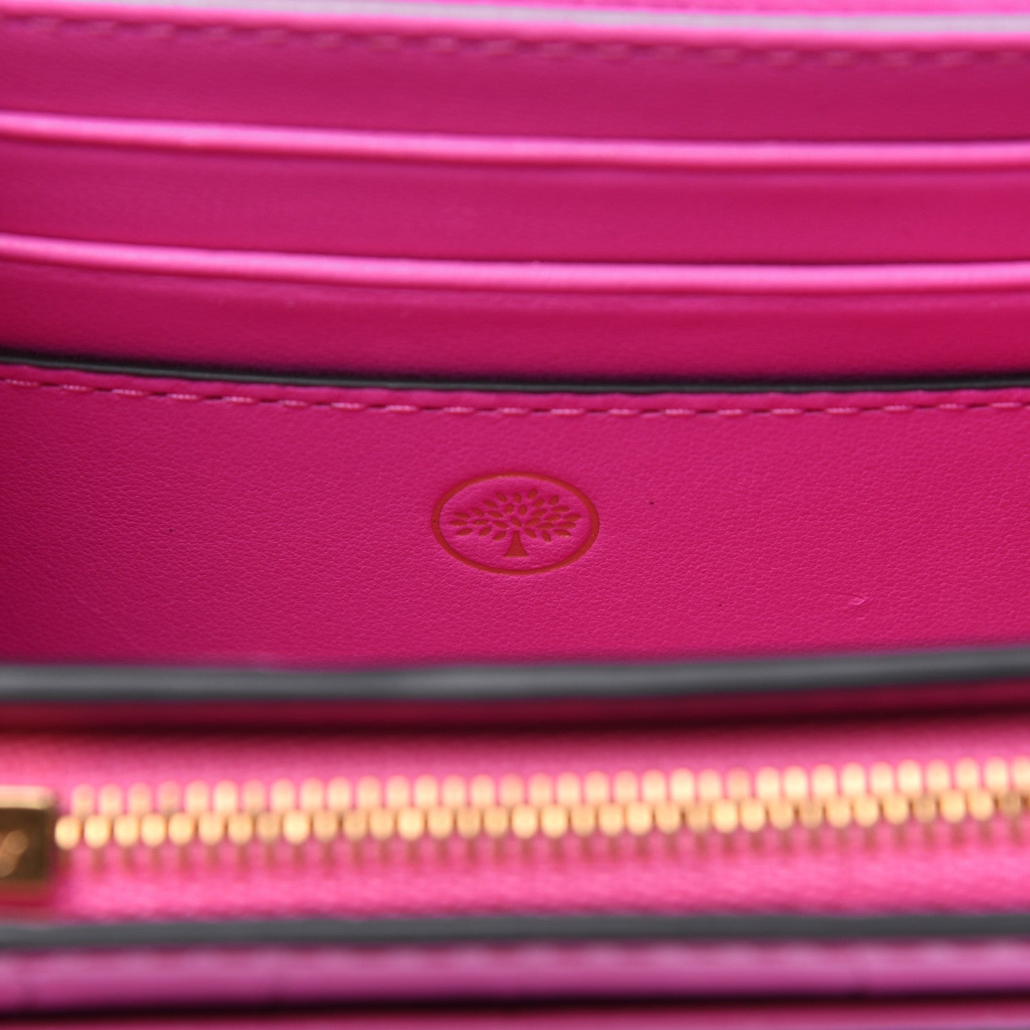 Mulberry Crocodile Embossed Calfskin Small French Continental Wallet Raspberry Pink 8 of 14