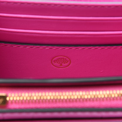 Mulberry Crocodile Embossed Calfskin Small French Continental Wallet Raspberry Pink 8 of 14