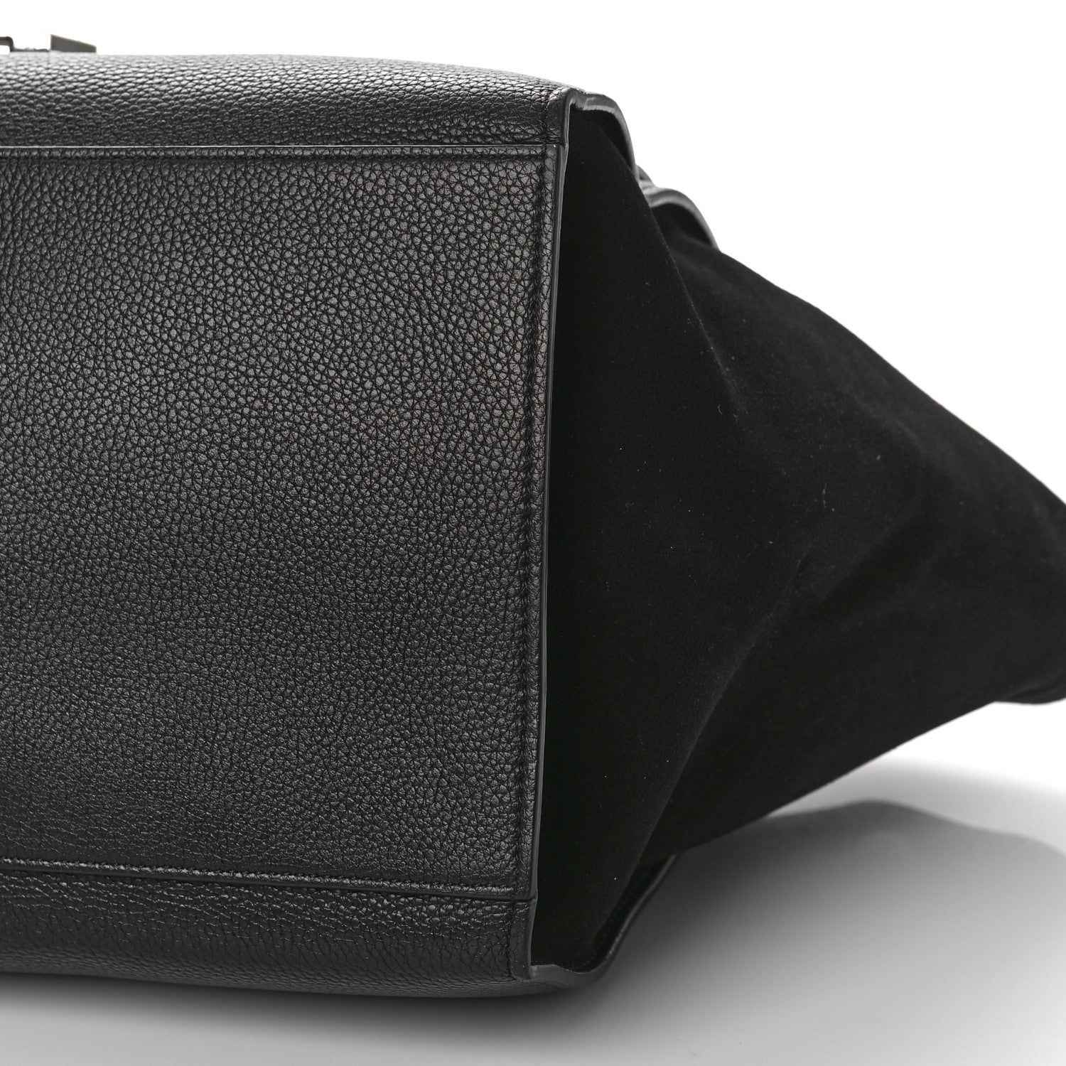 Celine Drummed Calfskin Suede Medium Trapeze Black 8 of 8