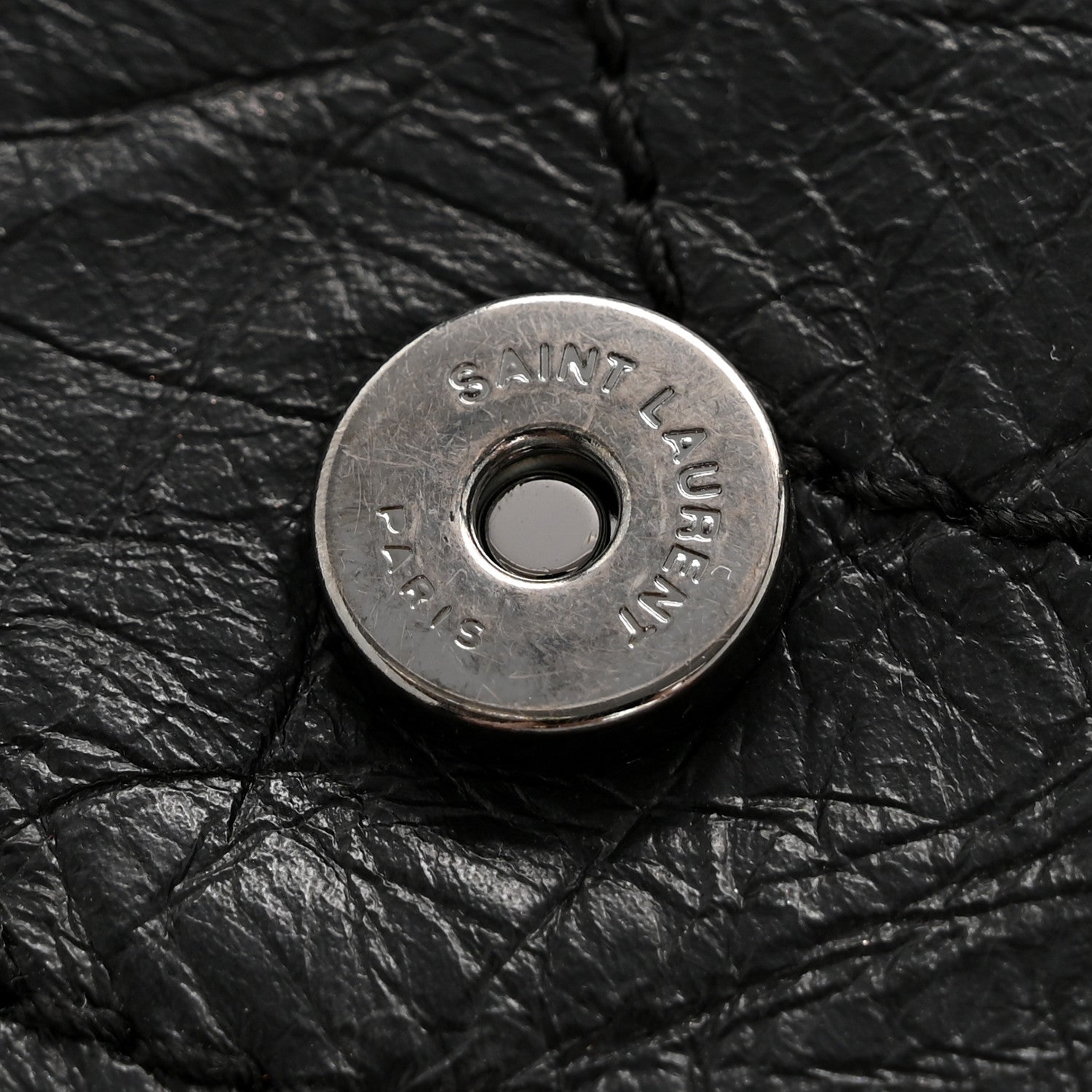 Saint Laurent Crinkled Calfskin Matelasse Monogram Baby Niki Chain