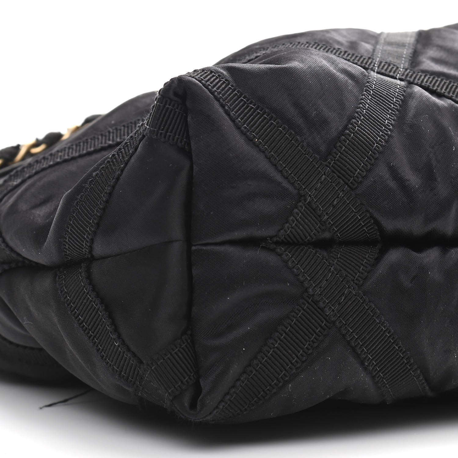 Chanel Nylon Grosgrain Quilted Lifestyle Convertible Clutch with Chain Black 10 of 12