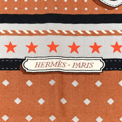 Hermes Cashmere Silk Harnais De Cour Shawl 140 Noisette Gris Perle 2 of 4