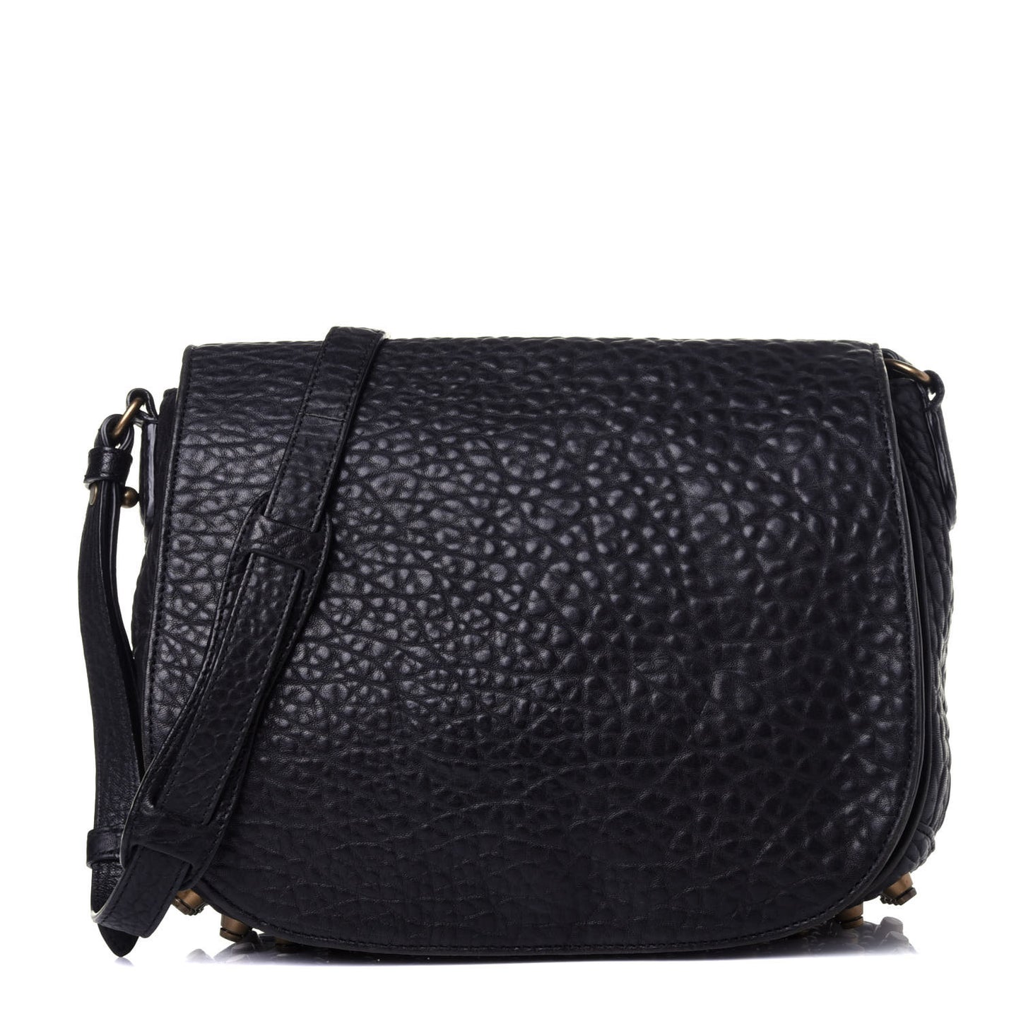 Pebbled Lambskin Lia Sling Black