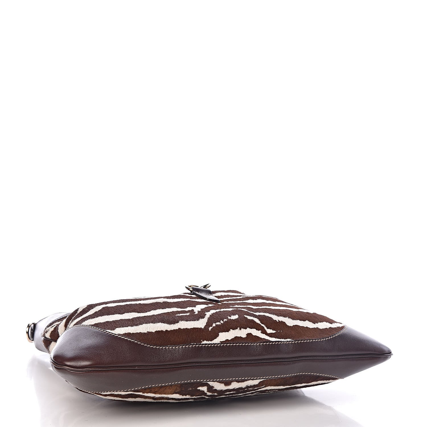 Gucci Calf Hair Zebra Print Medium Jackie O Bouvier Hobo Brown 4 of 10