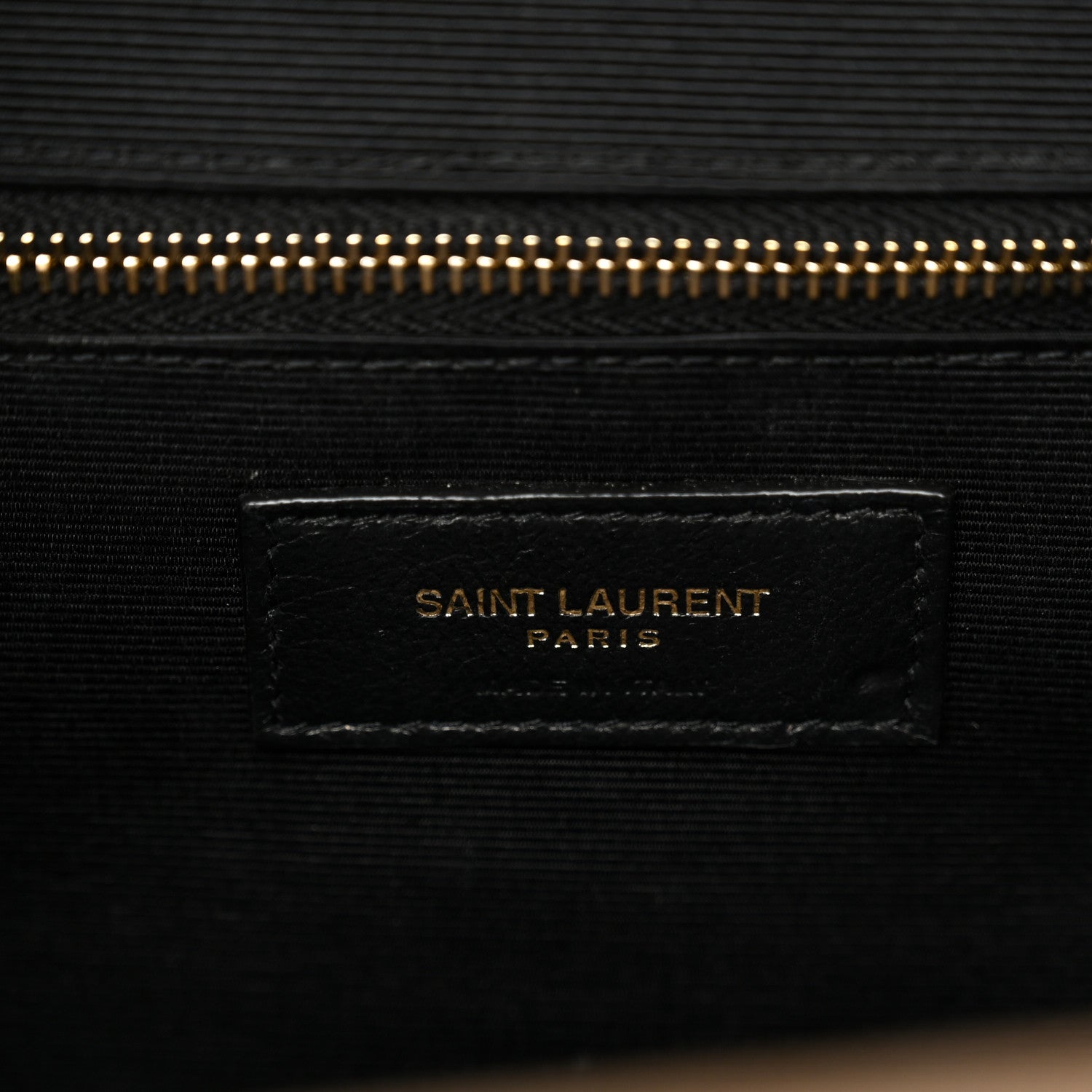 Saint Laurent Grain De Poudre Mixed Matelasse Large Triquilt Monogram Satchel Dark Beige 6 of 10