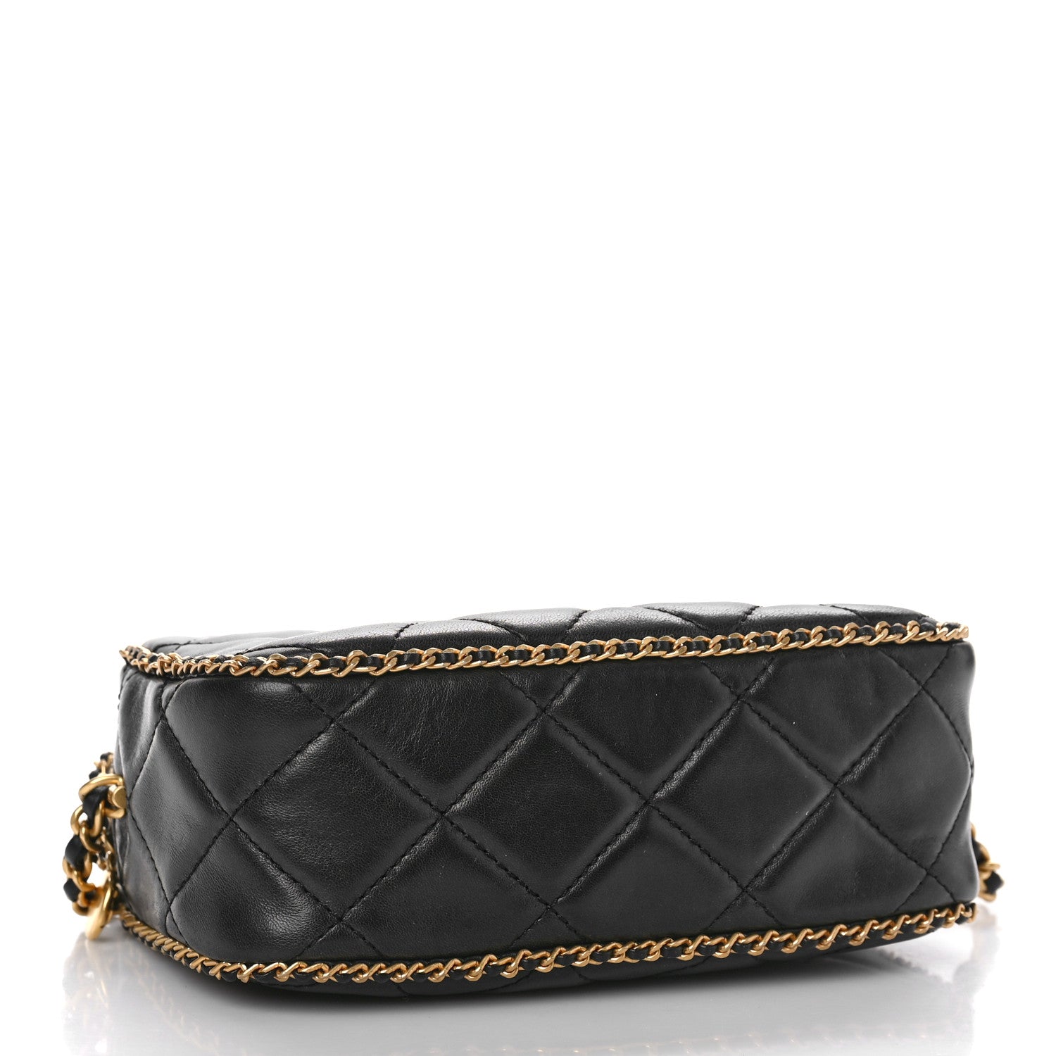 Chanel Lambskin Quilted Chain CC Mini Camera Case Black 4 of 11