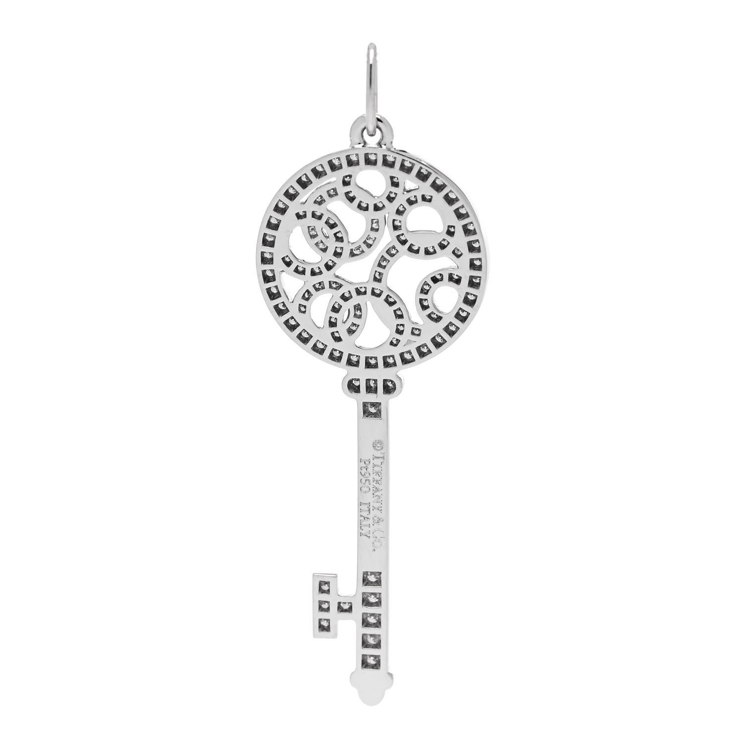 Tiffany Platinum Diamond Small Bubbles Key Pendant 3 of 5