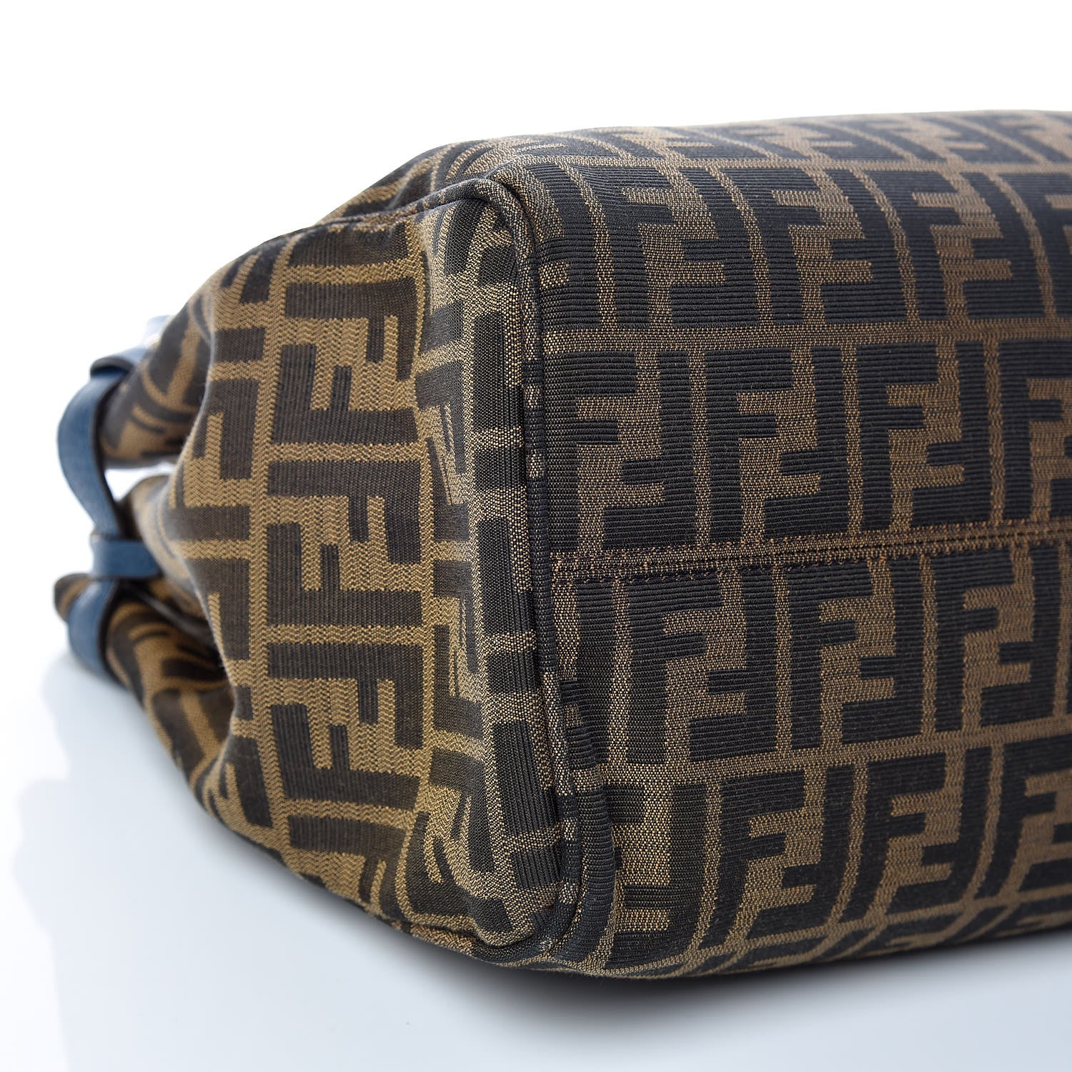 Fendi Zucca Vitello Artic Tote Tobacco Petrolio 5 of 9