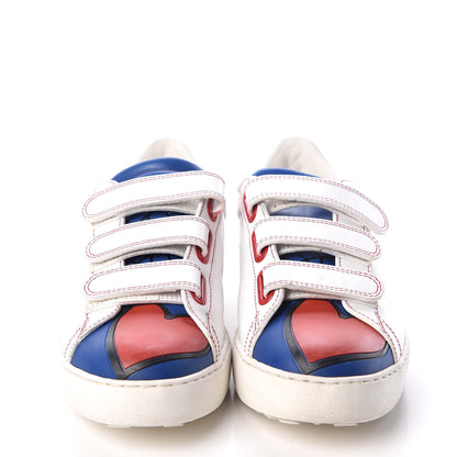 Valentino Garavani Calfskin Super Spiderman Velcro Sneakers 39.5 White 2 of 12