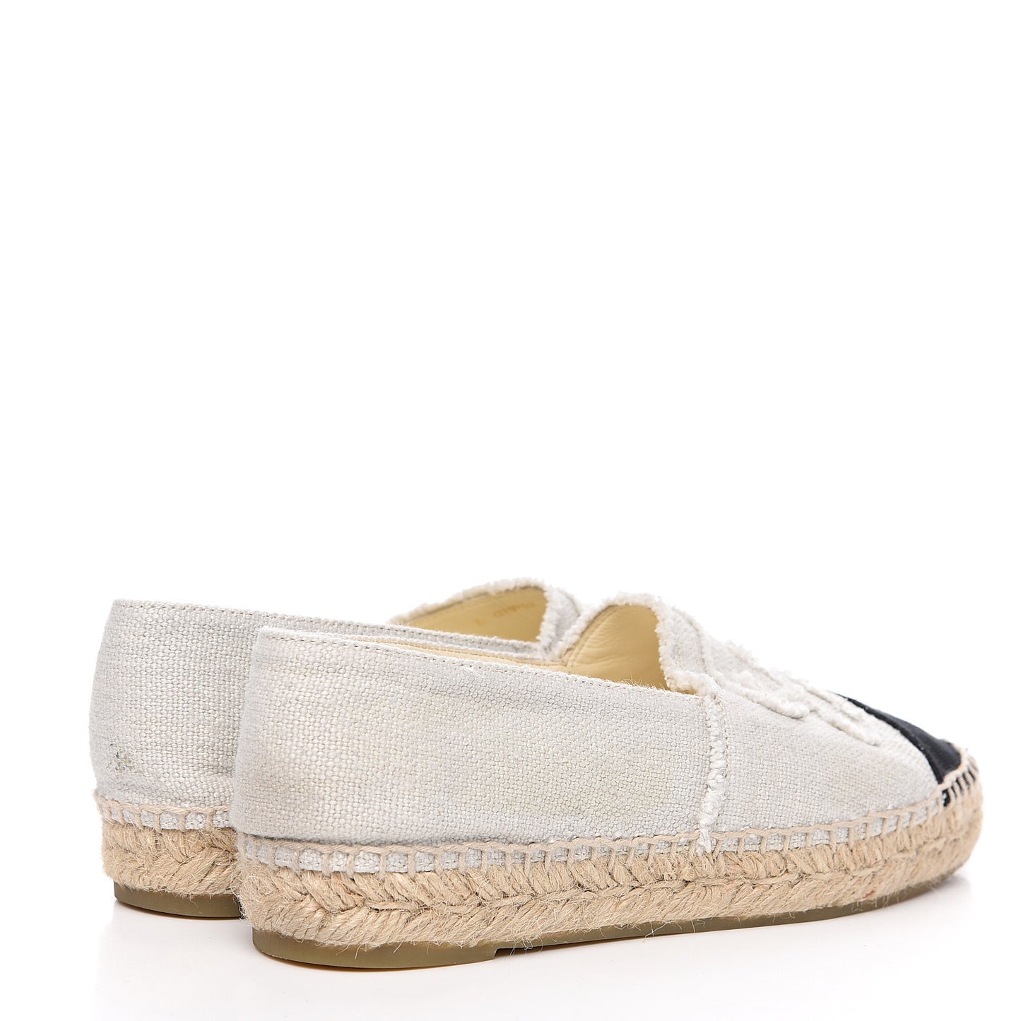 Linen CC Espadrilles 36 Beige Black