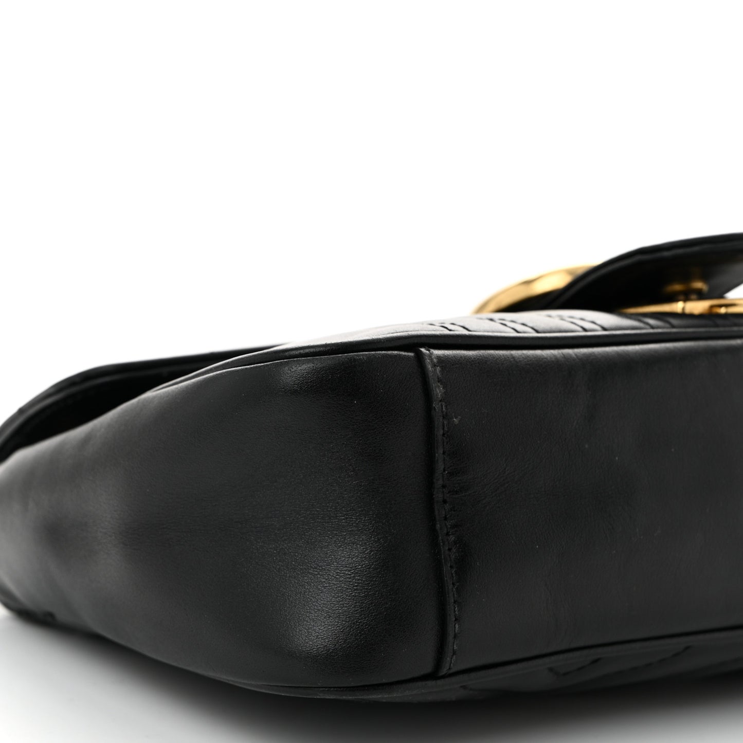 Calfskin Matelasse Small GG Marmont Shoulder Bag Black