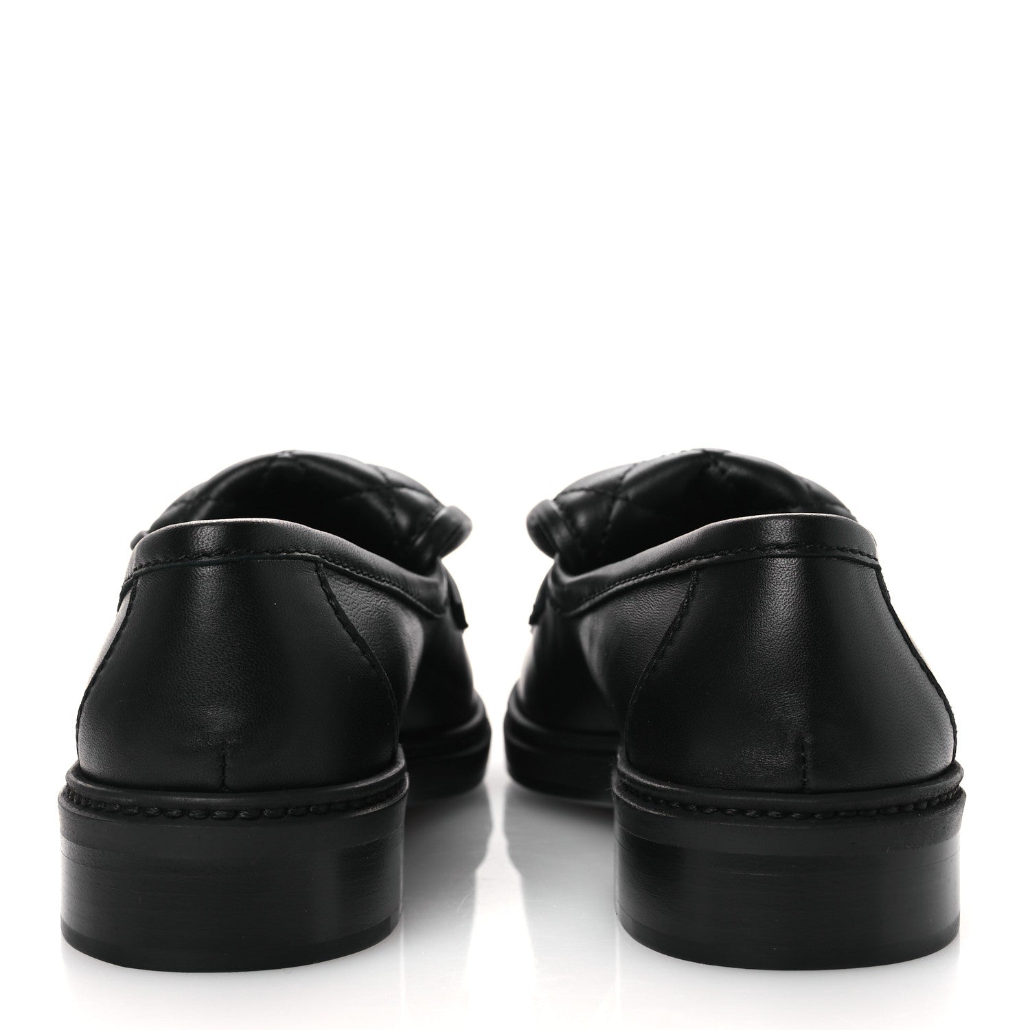 Chanel Lambskin Quilted CC Turnlock Loafers 36.5 Black 6 of 11