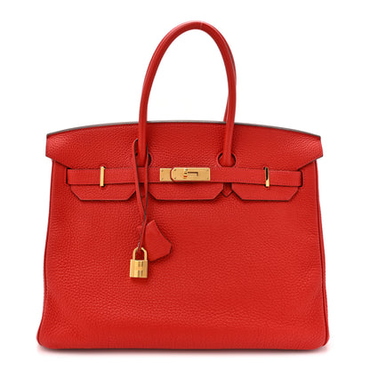 Hermes Togo BIRKIN 35 Rouge Casaque 1 of 17