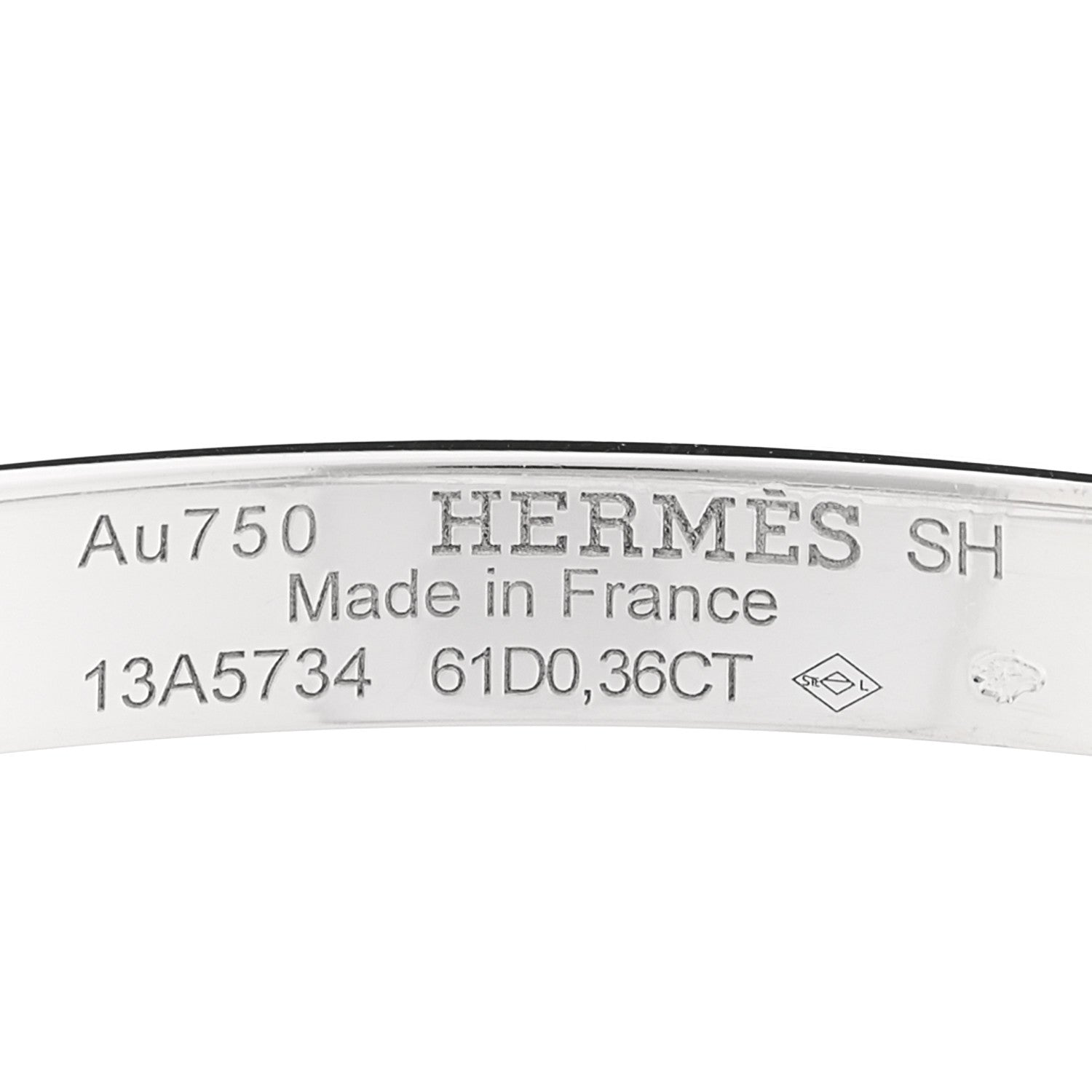 Hermes 18K White Gold Diamond PM Kelly Pave Bracelet SH 3 of 4