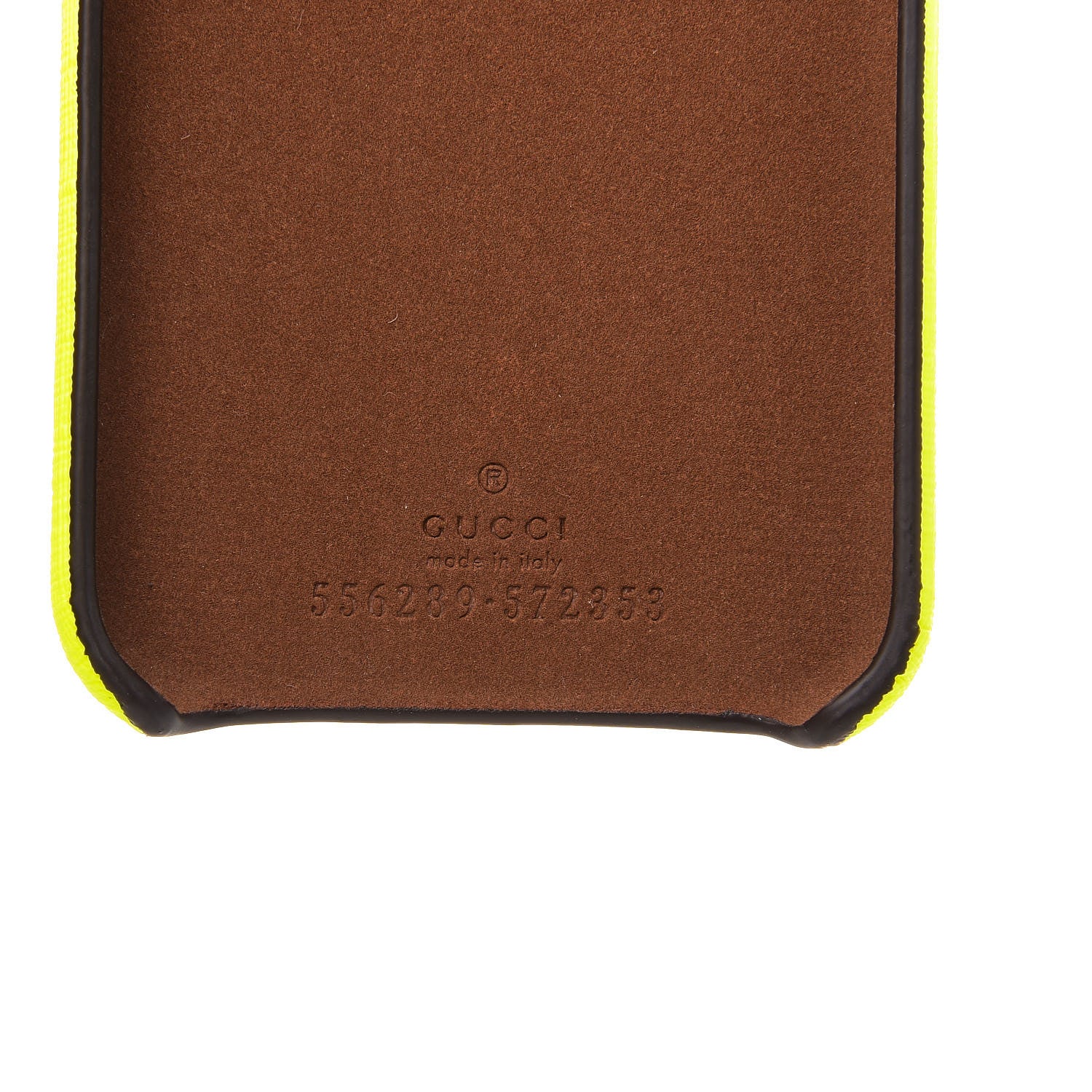 Gucci Rubber Print iPhone Xs Case Yellow Fluo Green 5 of 6