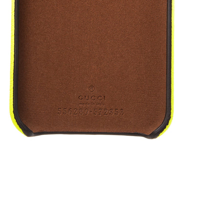 Gucci Rubber Print iPhone Xs Case Yellow Fluo Green 5 of 6