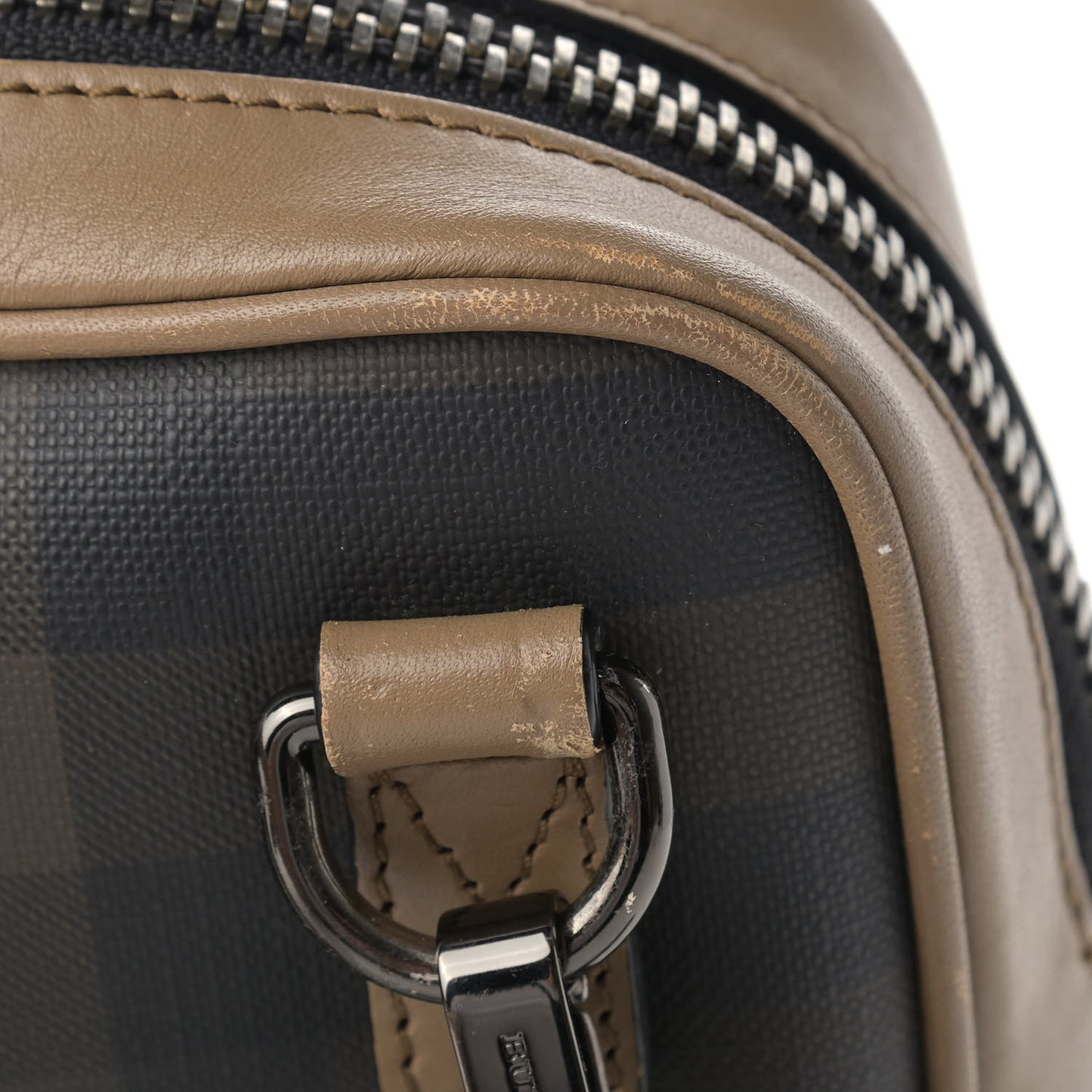 London Smoked Check Large Briefcase Brown