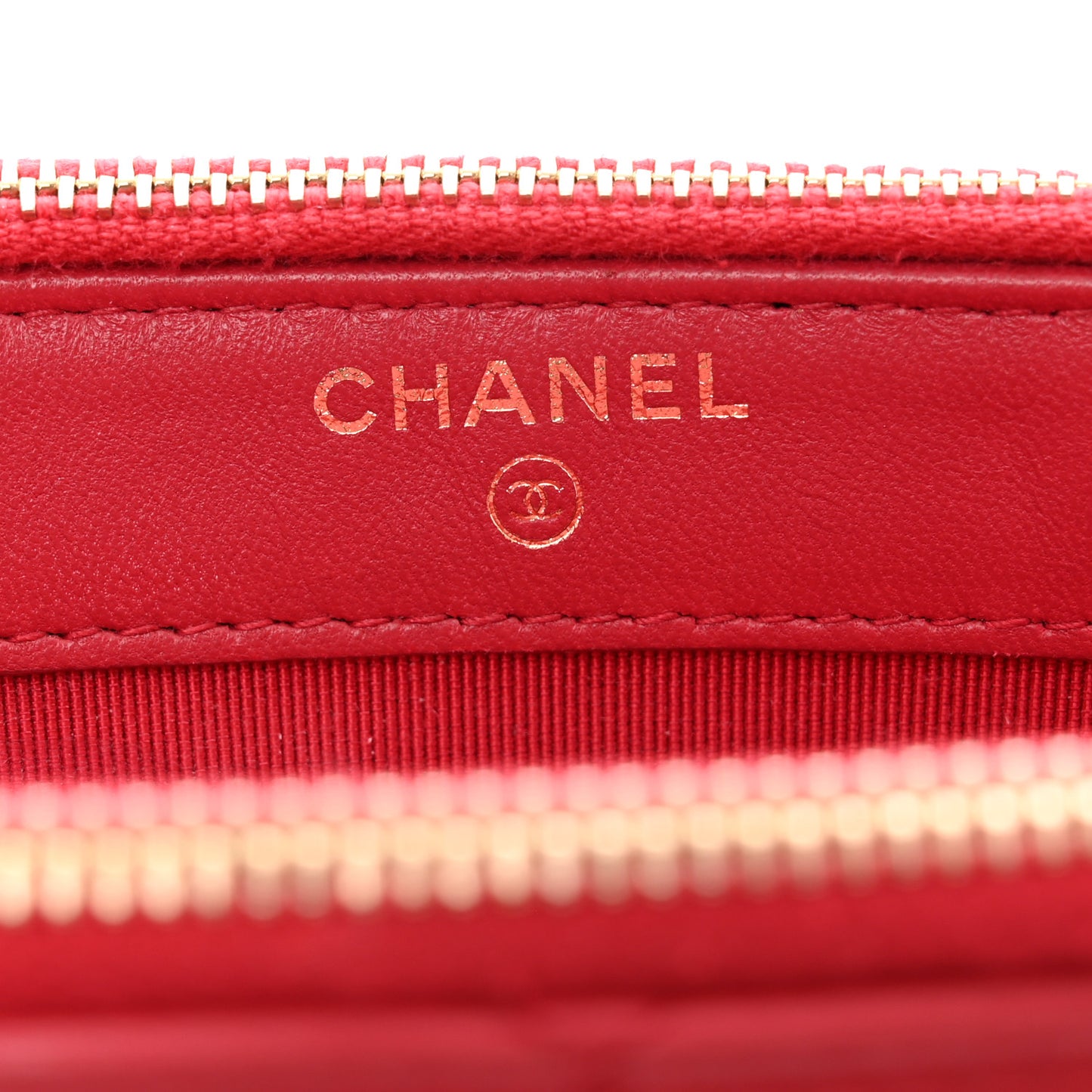 Lambskin Quilted Small Clutch With Chain Dark Pink