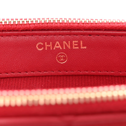 Chanel Lambskin Quilted Small Clutch With Chain Dark Pink 7 of 12