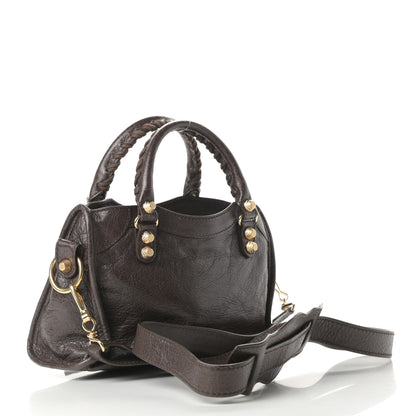 Balenciaga Agneau Giant 12 Gold Hardware Mini City Charbon 3 of 10