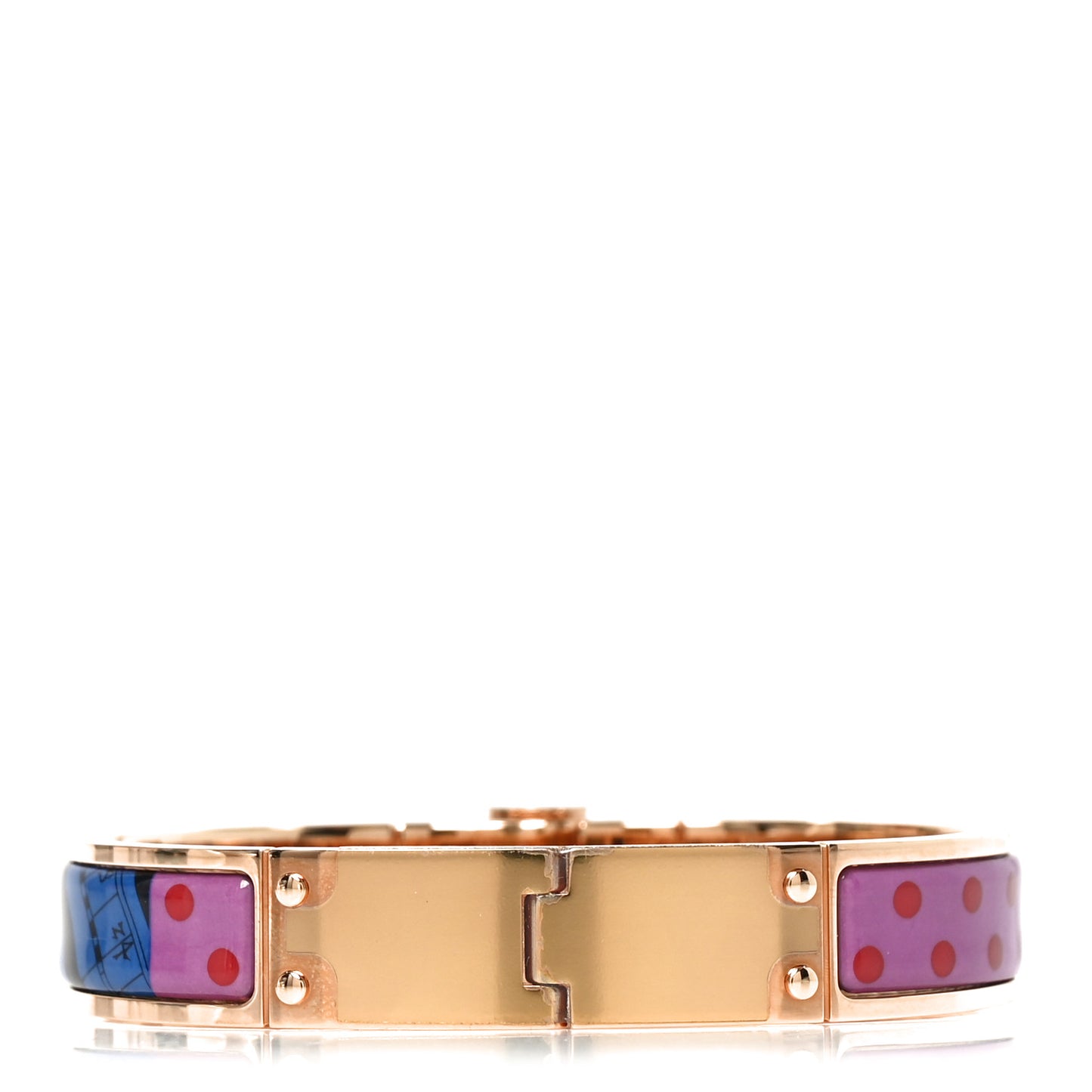 Enamel Printed Narrow Charniere Astrologie A Pois Hinged Bracelet M Surnaturel