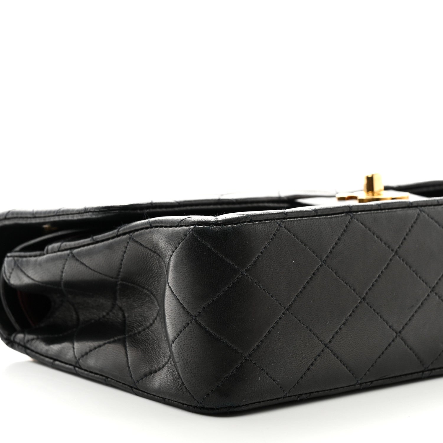 Chanel Lambskin Quilted Medium Double Flap Black 9 of 11