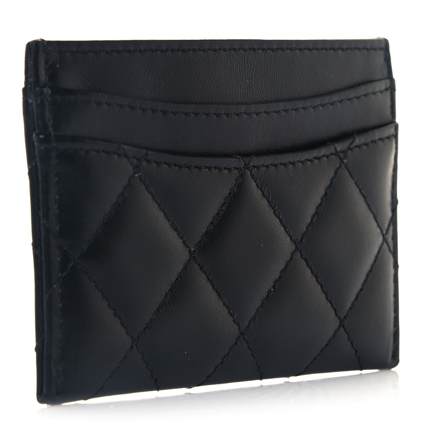Chanel Lambskin Quilted Card Holder Black 3 of 8