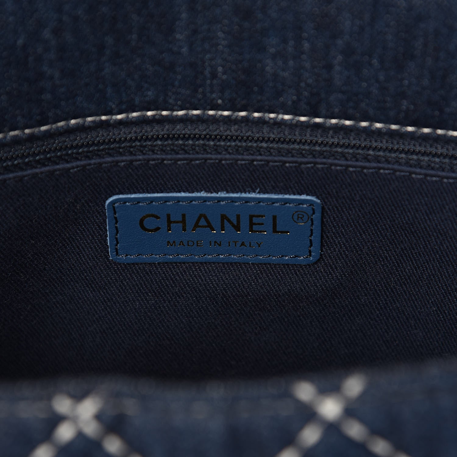 Chanel Denim Quilted Medium Denim Trip Single Flap Blue 6 of 11