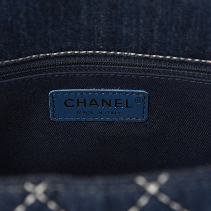 Chanel Denim Quilted Medium Denim Trip Single Flap Blue 6 of 11