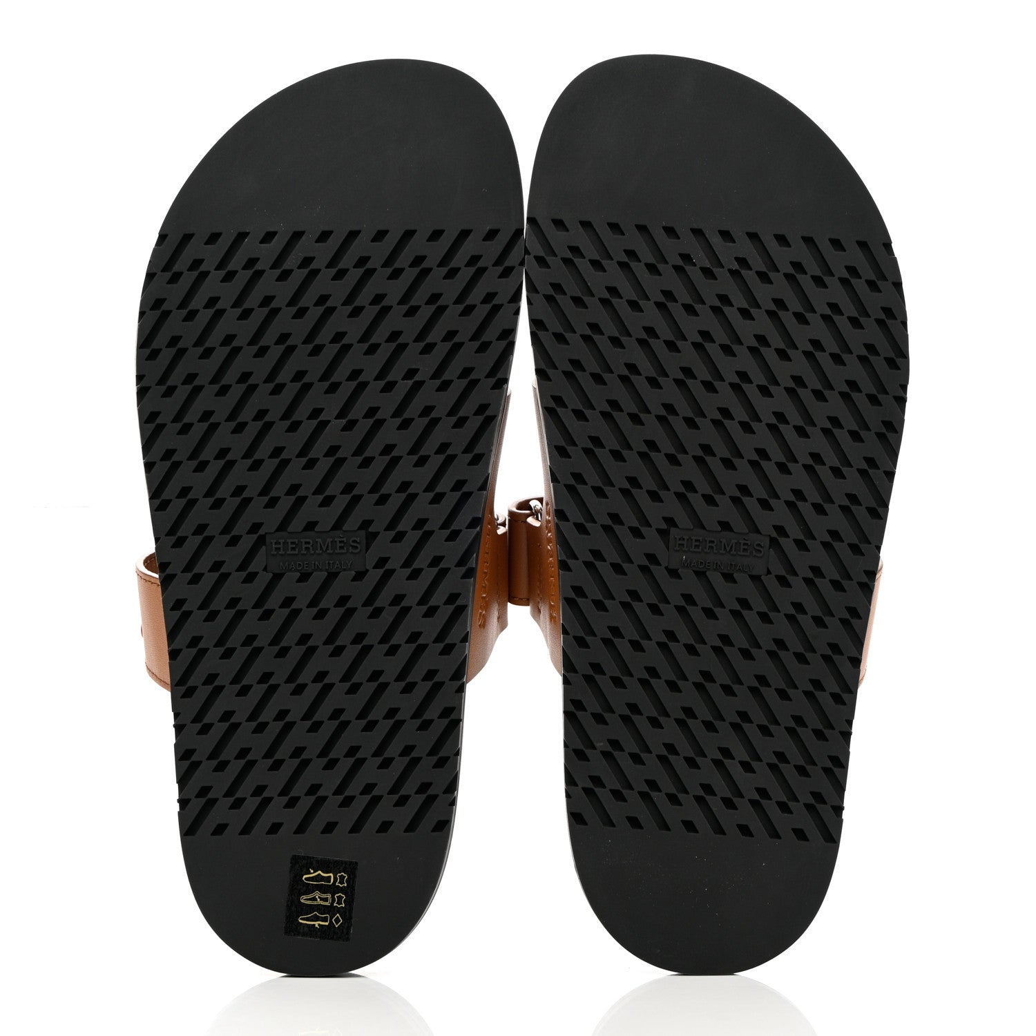 Hermes Calfskin Womens Chypre Sandals 37.5 Gold 5 of 9
