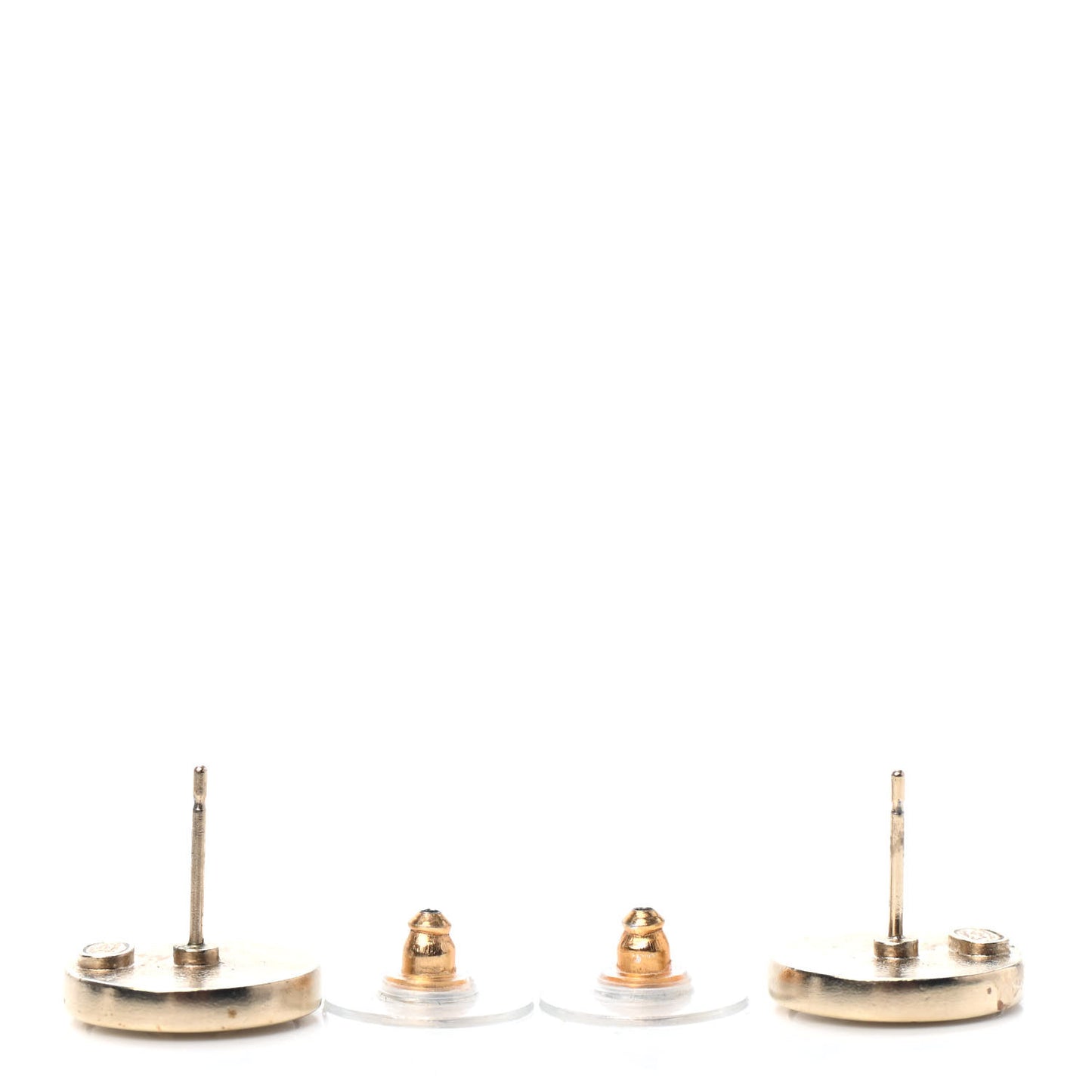 Pearl Coco Round Earrings Gold Pearly White